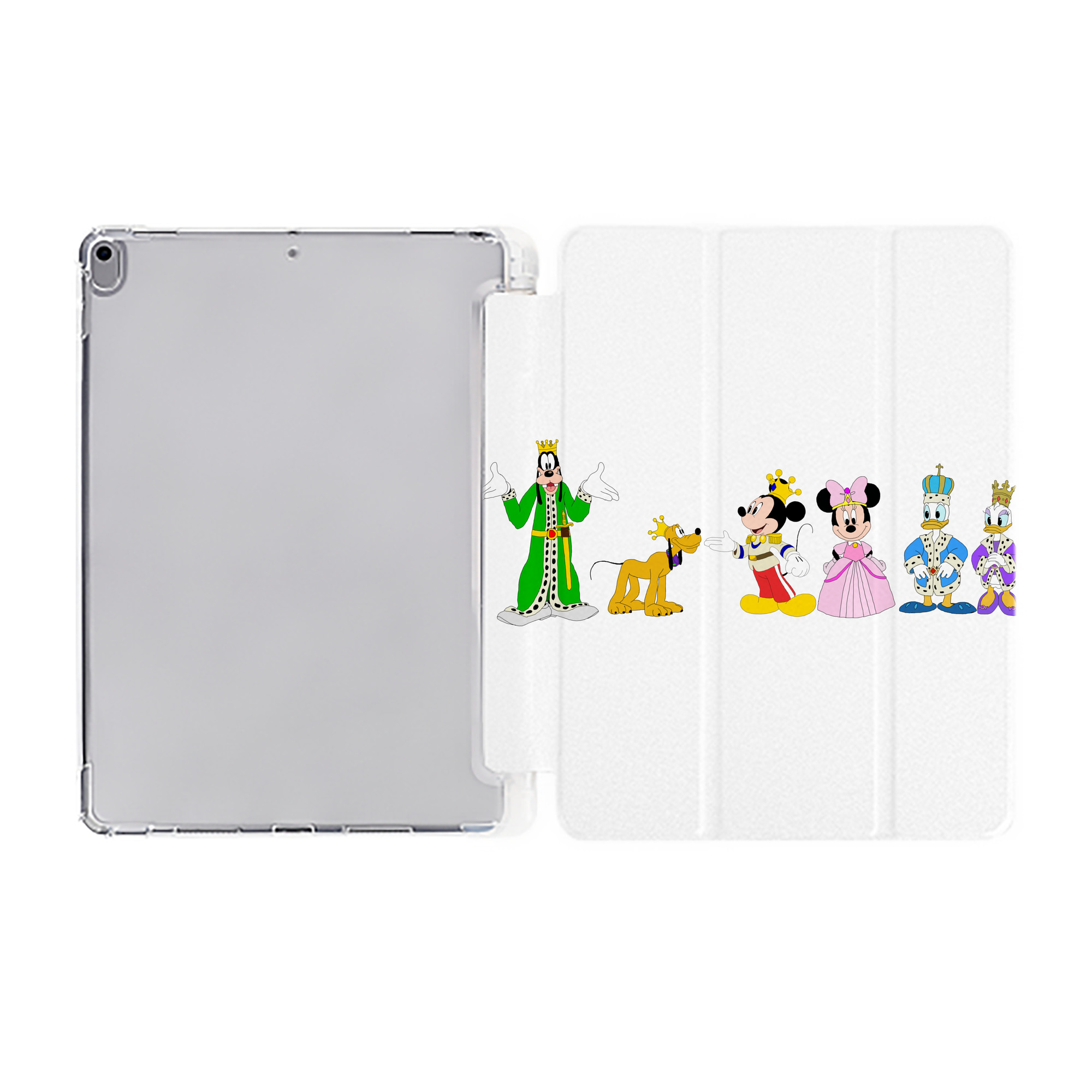 ミッキーマウス Mickey Mouse IPad ケース ペン収納付き 三つ折りスタンド PUレザー×シリコン 対応機種9.5/10.5/10.9インチ